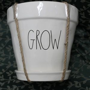 Rae Dunn "GROW" Large 8” Tall Planter New ARTISAN